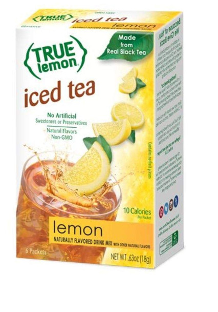 True Citrus: Wtr Enh Lmn Ice Tea 6pc, 0.63 Oz