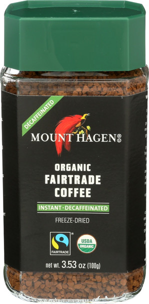 Mount Hagen: Organic Freeze Dried Instant Decaf Coffee, 3.53 Oz