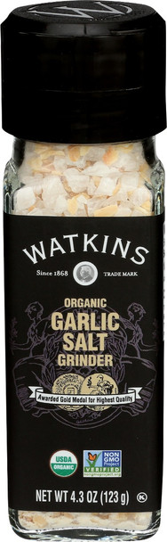 Watkins: Organic Garlic Salt Grinder, 4.3 Oz