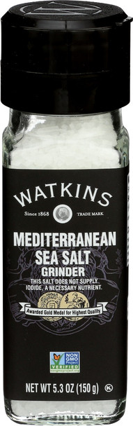 Watkins: Mediterranean Sea Salt Grinder, 5.3 Oz