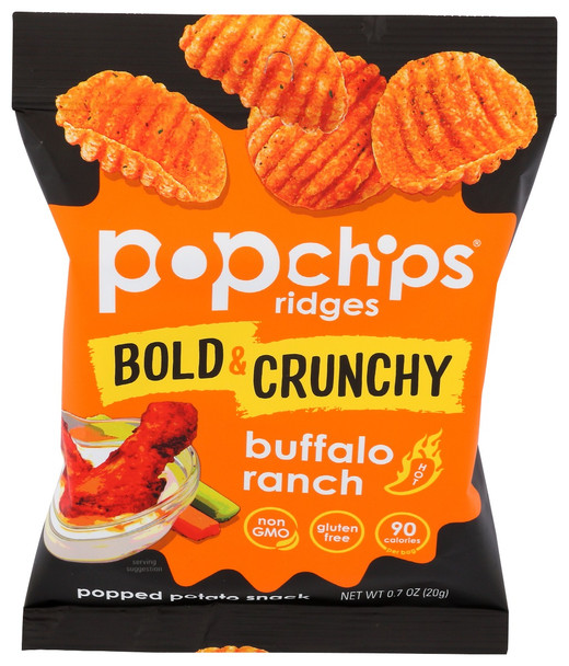 Popchips: Buffalo Ranch Potato Ridges, 0.7 Oz