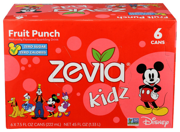 Zevia: Kidz Fruit Punch 6pack, 45 Fo