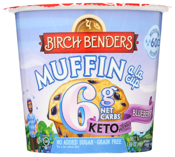 Birch Benders: Baking Cup Blbrry Muffin, 1.69 Oz