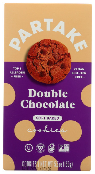 Partake Foods: Soft Baked Double Chocolate Cookies, 5.5 Oz