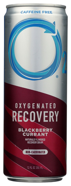 O2: Oxygenated Black Currant Recovery Drink Caffeine Free, 12 Oz