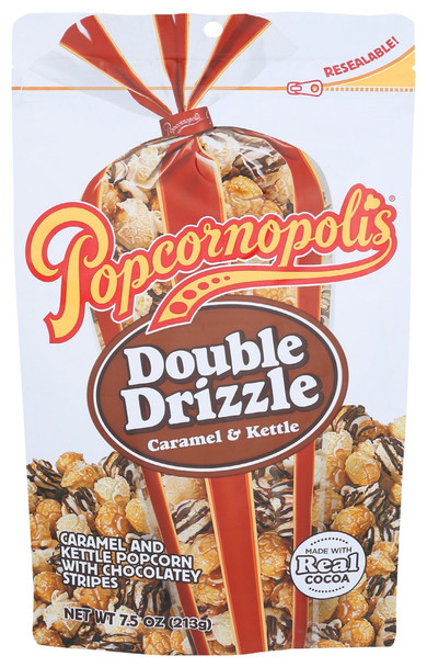 Popcornopolis: Double Drizzle Popcorn, 7.5 Oz