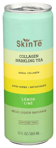 Skinte: Collagen Tea Sparkling Lemon Lime, 12 Fo