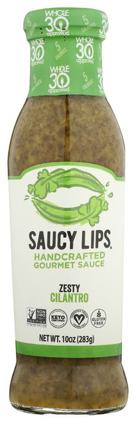 Saucy Lips: Zesty Cilantro Handcrafted Gourmet Sauce, 10 Oz