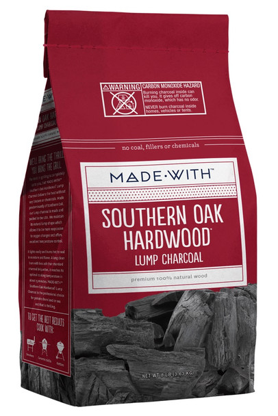 Made With: Southern Oak Hardwood Lump Charcoal, 8 Lb