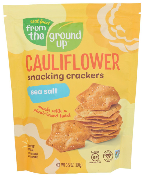 From The Ground Up: Cracker Caul Snack Seaslt, 3.5 Oz