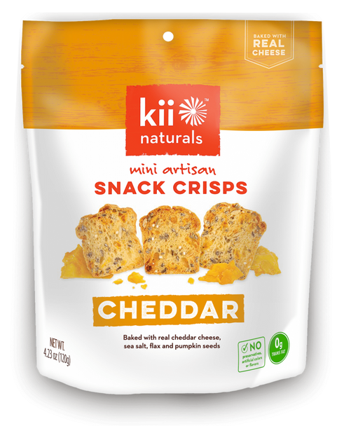 Kii Naturals: Crisps Cheddar, 4.23 Oz