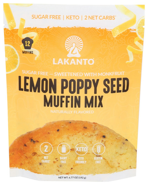 Lakanto: Lemon Poppy Seed Muffin Mix, 6.77 Oz