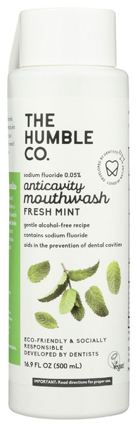 The Humble Co: Fresh Mint Anticavity Mouthwash, 16.9 Fo