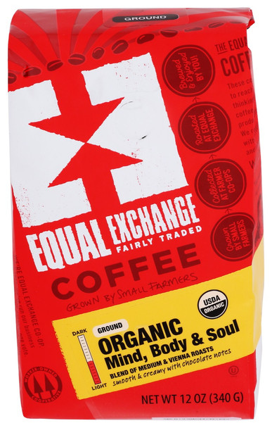 Equal Exchange: Coffee Ground Mind Body Soul Organic, 12 Oz