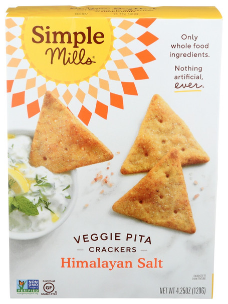 Simple Mills: Himalayan Salt Veggie Pita Crackers, 4.25 Oz