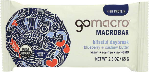 Gomacro: Bar Cashew Blueberry, 2.3 Oz