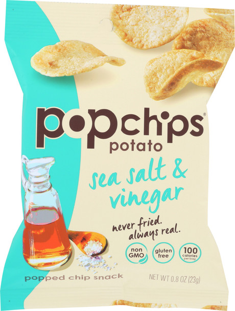 Popchips: Chip Sea Salt, & Vinegar, .8 Oz