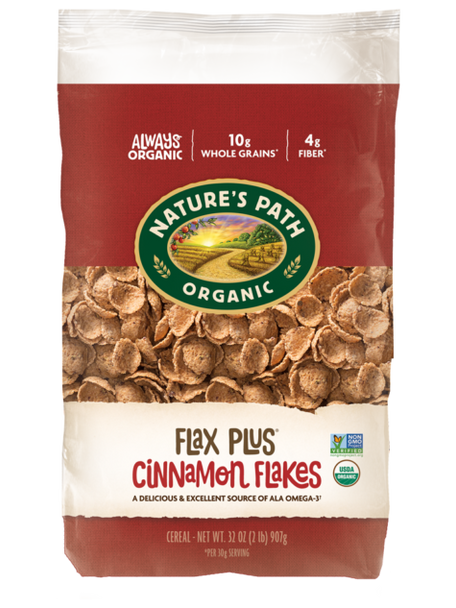 Natures Path: Flax Plus Cinnamon Flakes, 32 Oz