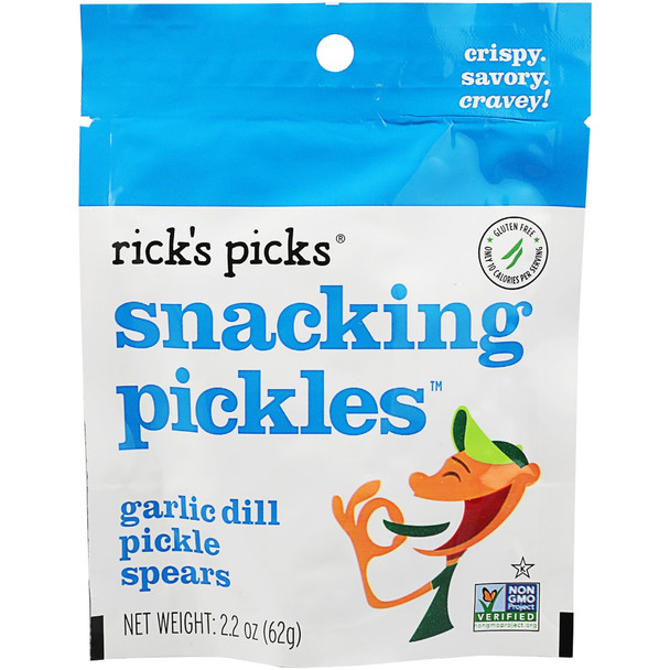 Ricks Picks: Garlic Dill Pickle Spears Snacking Pickles, 2.2 Oz