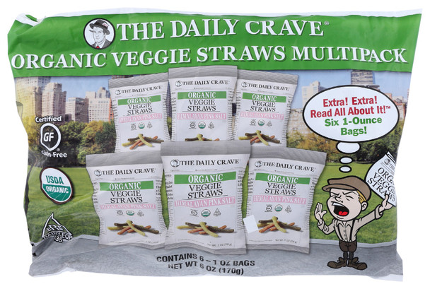 The Daily Crave: Organic Veggie Straws Multipack, 6 Oz