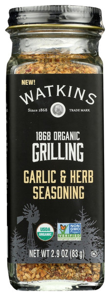 Watkins: 1868 Organic Grilling Garlic And Herb Seasoning, 2.9 Oz