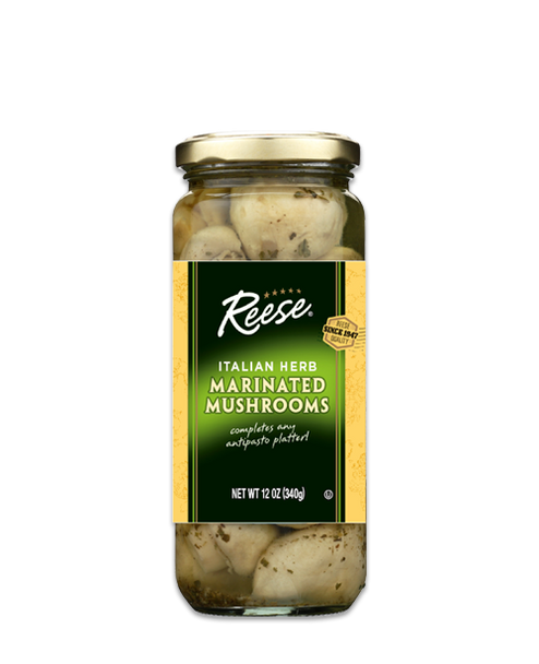 Reese: Herb Italian Marinated Mushrooms, 12 Oz