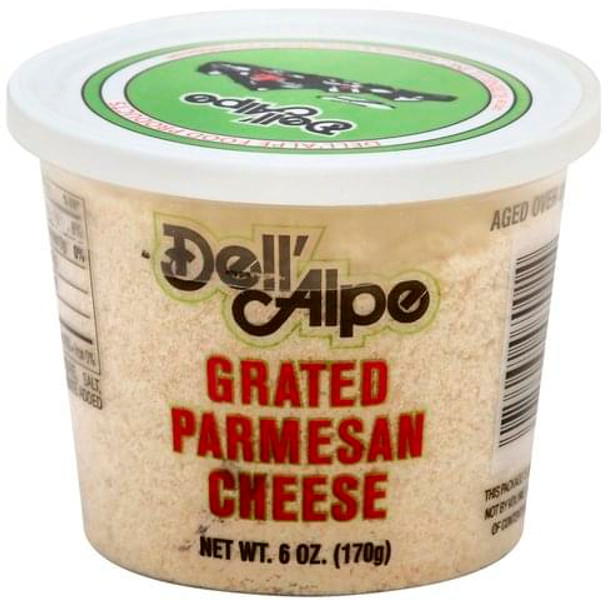 Dell Alpe: Grated Parmesan Cheese, 6 Oz
