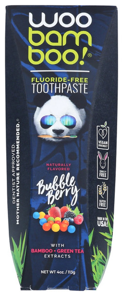 Woobamboo: Toothpaste Bubble Berry, 4 Oz