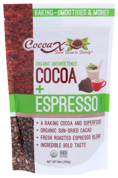 Cocoax: Organic Unsweetened Cocoa Espresso, 8 Fo