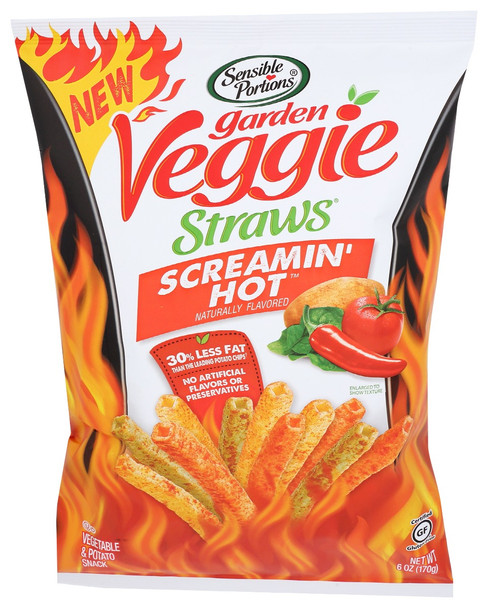 Sensible Portions: Veggie Straws Screamin Hot, 6 Oz