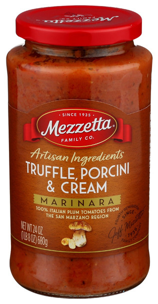 Mezzetta: Truffle Porcini And Cream Marinara, 24 Oz Mezzetta: Truffle Porcini And Cream Marinara, 24 Oz