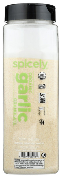 Spicely Organics: Spice Garlic Granules Org, 21 Oz