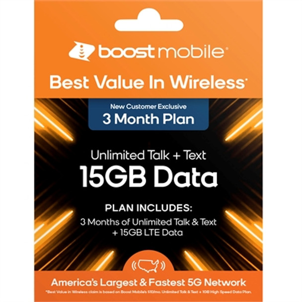 Boost Mobile 3 Months 15GB SIM