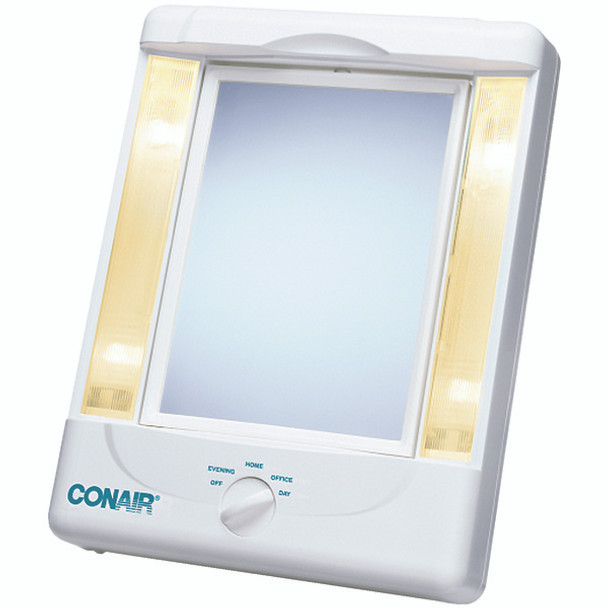 2-Sided Makeup Mirror with 4 Light Settings