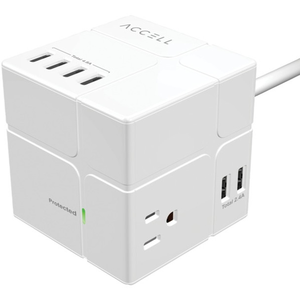 Power Cube with Surge Protection (White)