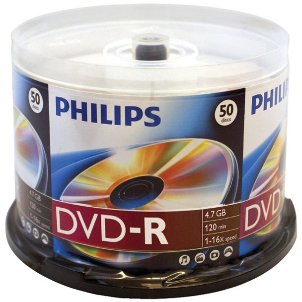 4.7GB 16x DVD-Rs (50-ct Cake Box Spindle)