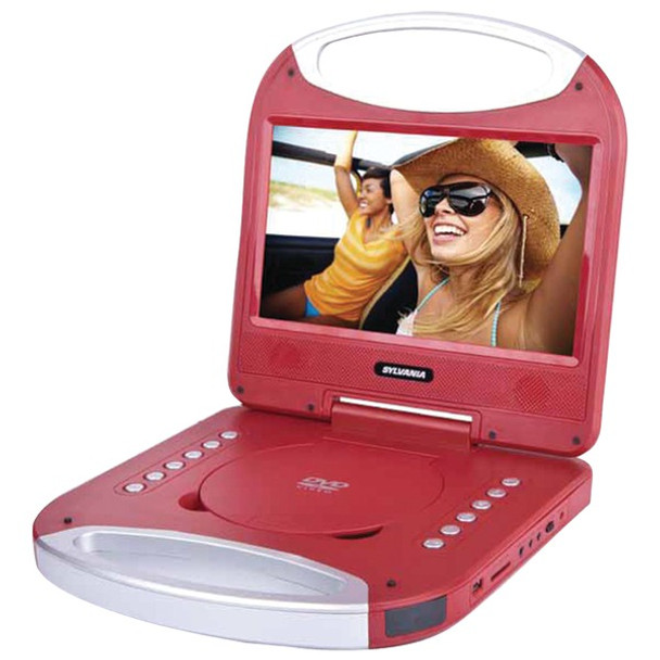 10" Portable DVD Player with Integrated Handle (Red)