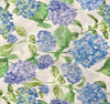 Digital Linen Print - Hydrangea Floral - Sold in 1/2 yards.