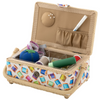 Small Rectangle Sewing Basket - Spools Design 113192H