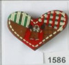 Christmas Heart Patchwork Childs Button