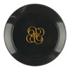 Black with Gold Flourish ABS Enameled XL Button db-0416