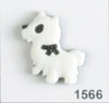 Scottish Terrier Dog White Childs Button db-1566