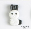 White Bunny Rabbit Childs Button db-1577