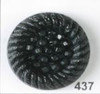 Round Wreath Black Polyamide XL Button db-0437