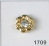 Gold Flower with Gem 18L Button DB-1709