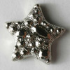 Silver Textured Star 27L Button DB-1674