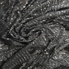 Sequins Sewn on Mesh - Black