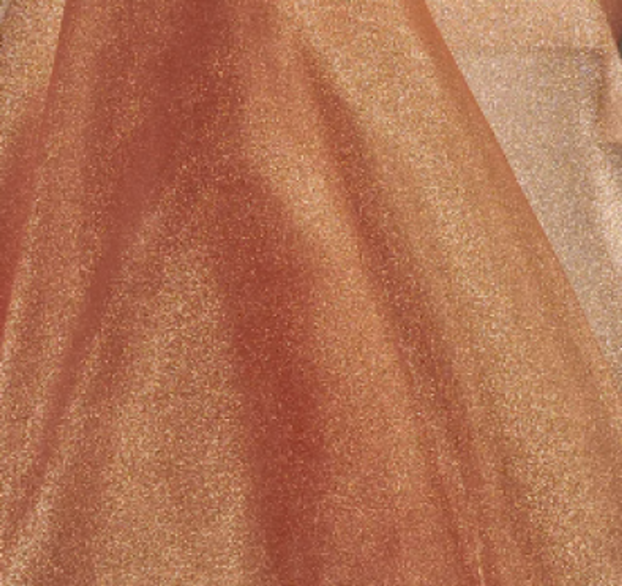 Copper Fabric Metallic Sheer Stretch Fabric, Red Gold Iridescent
