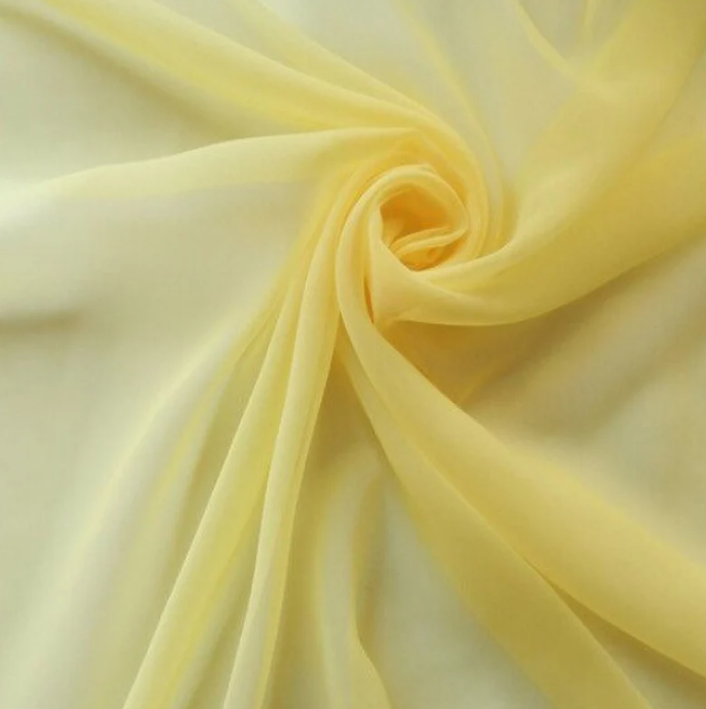 Lemon Pure Silk Chiffon | G Street Fabrics