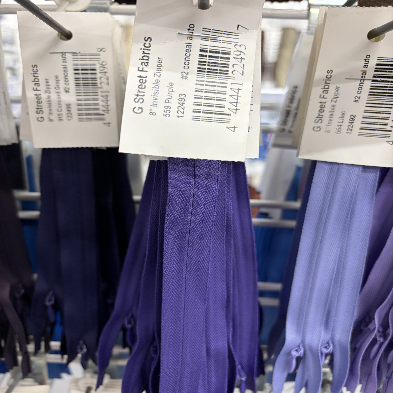 559 Purple Invisible Zipper 8